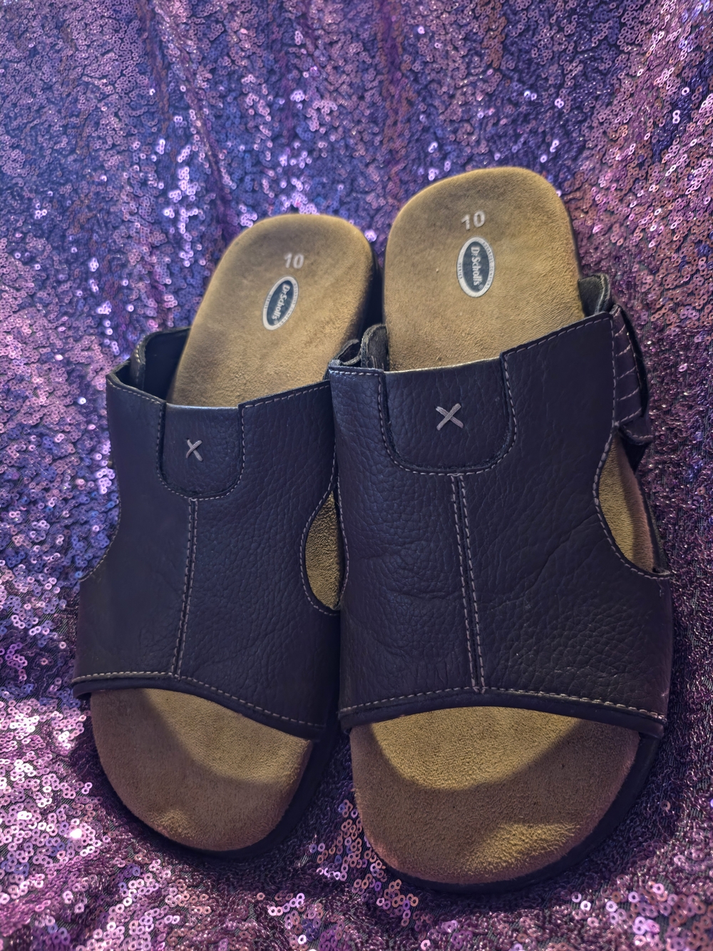 Comfort Step Women’s Open-Toe Slide Sandals in Dark Brown